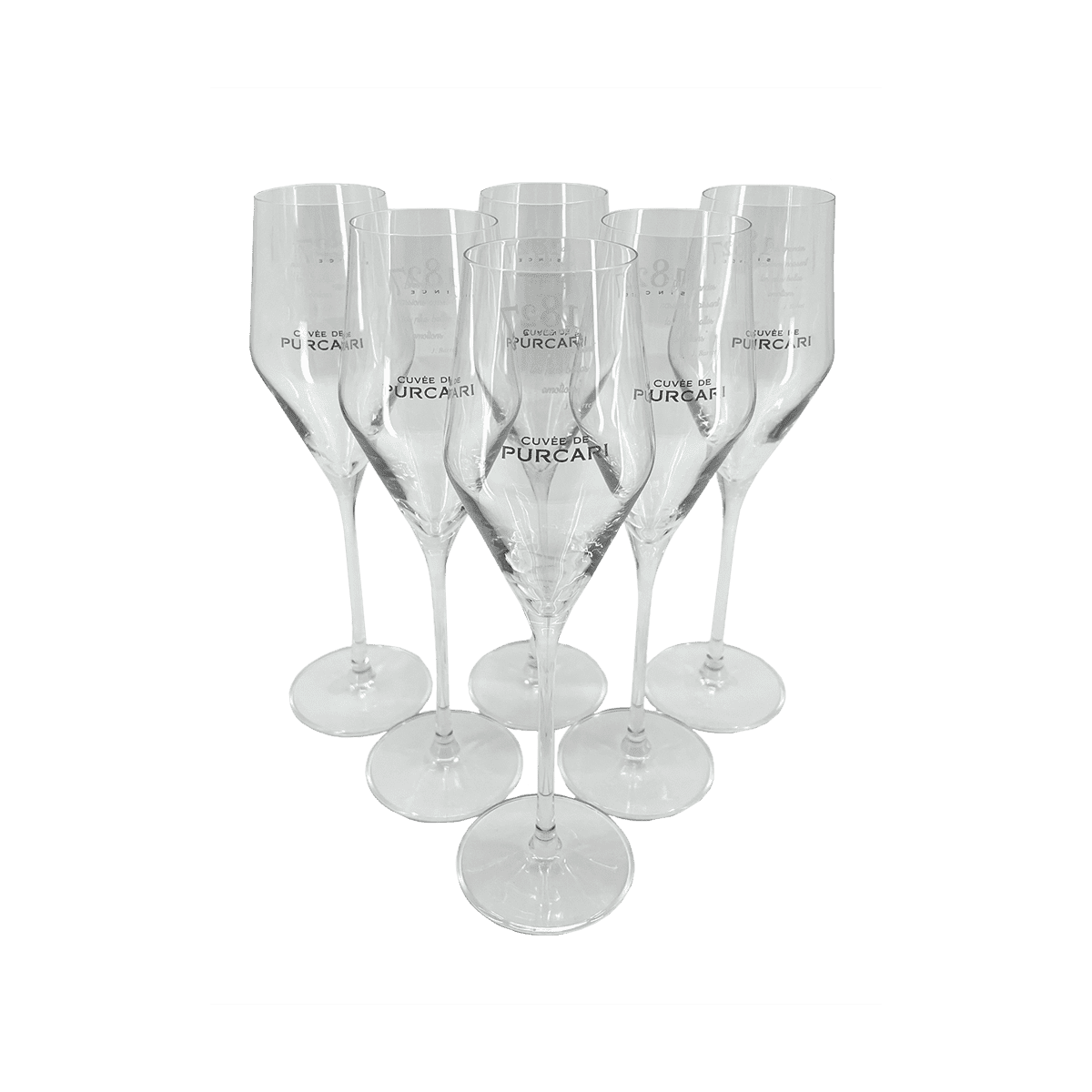 Crystal champagne glasses set of 6